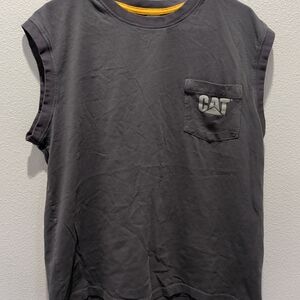 Caterpillar Kids Charcoal Tank Top with Logo